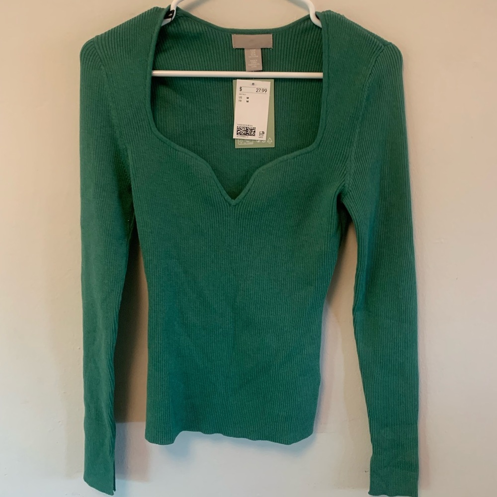 Turquoise Long Sleeve Sweater